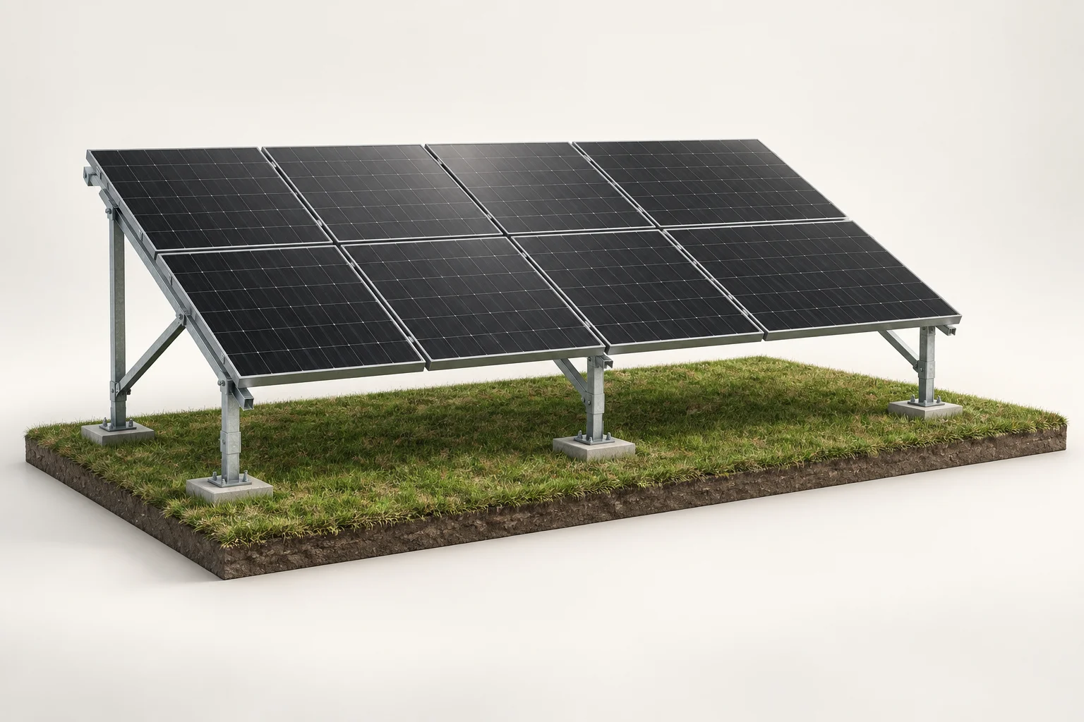 Ground-mount Solar System — illustrative concept